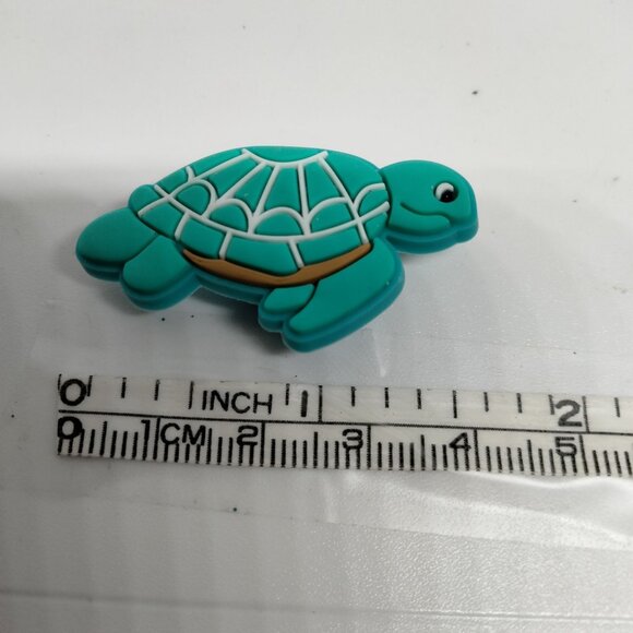 Sea Turtle Shoe Charm Aqua - Picture 2 of 3